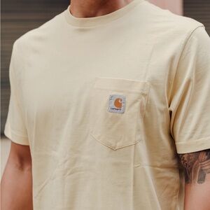 Carhartt Men's Yellow Short Sleeve Pocket Tee